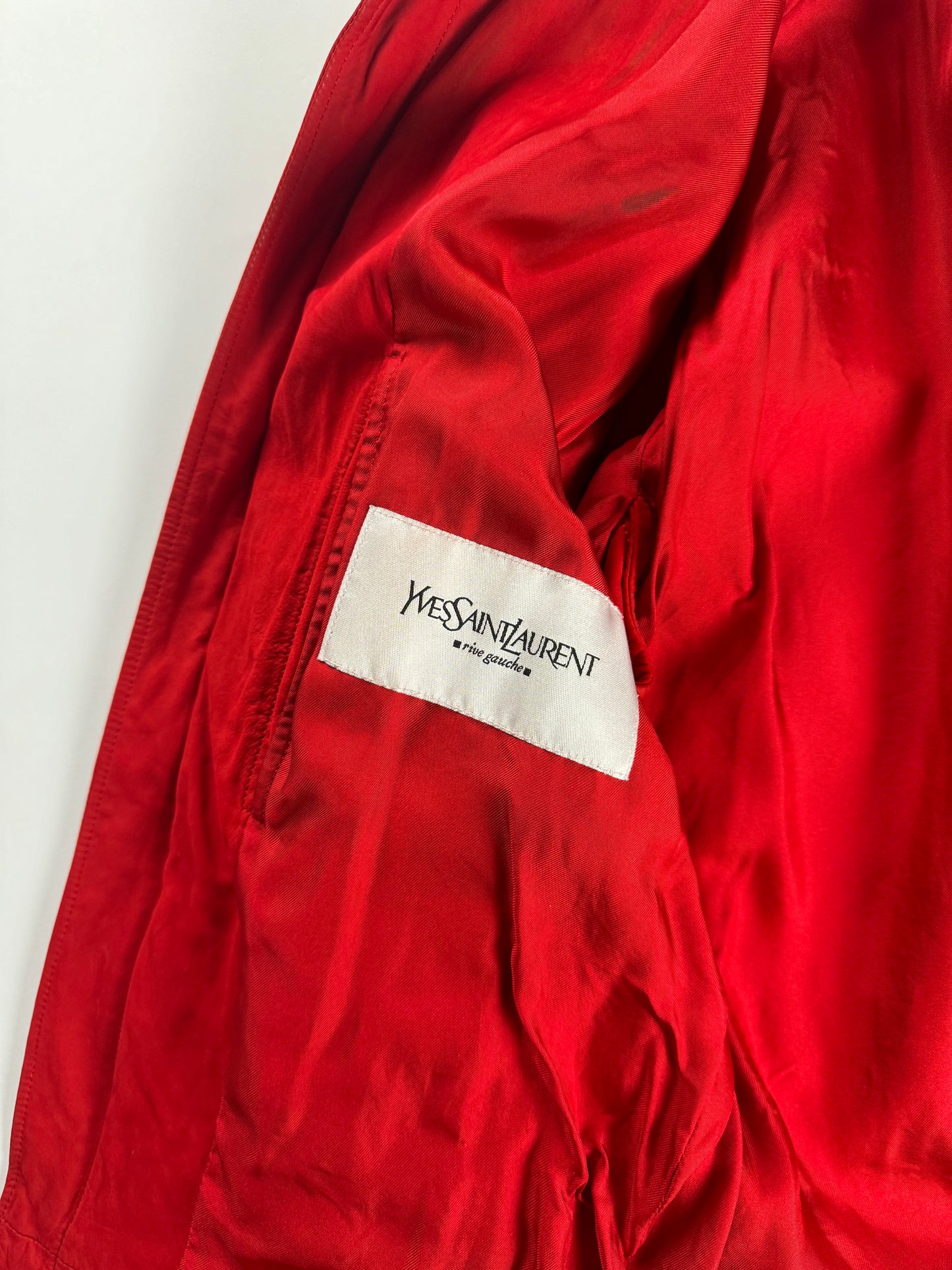 Yves Saint Laurent Rive Gauche Tom Ford Red Leather Motor Jacket SS 2004 - M