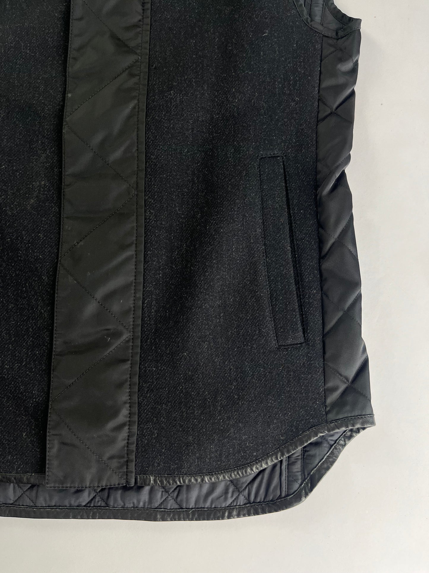 Prada Hidden Nylon Hoodie Hybrid Vest - M