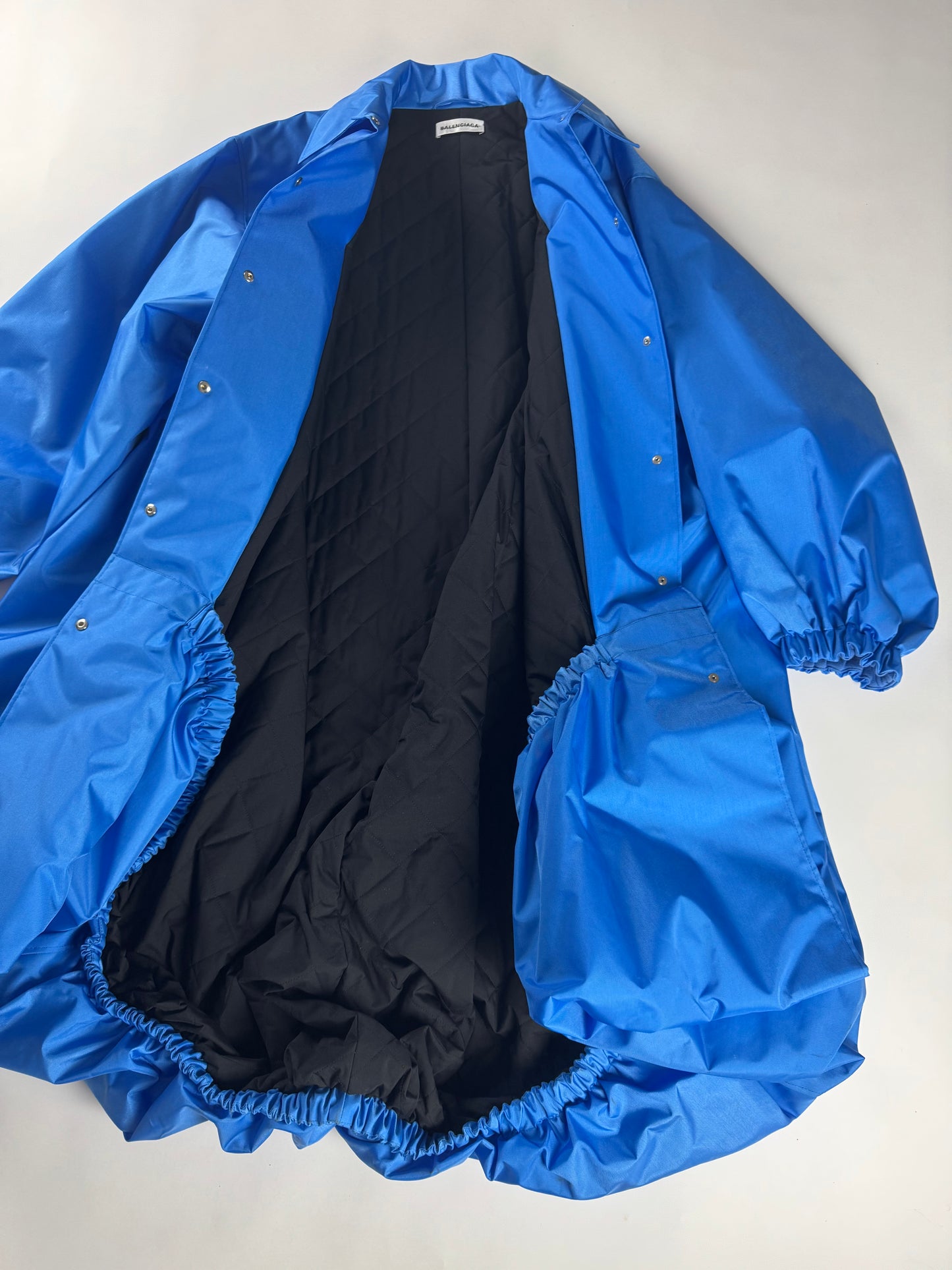 Balenciaga Electric Blue Oversize Shirt Balloon Overcoat FW 2018 - M