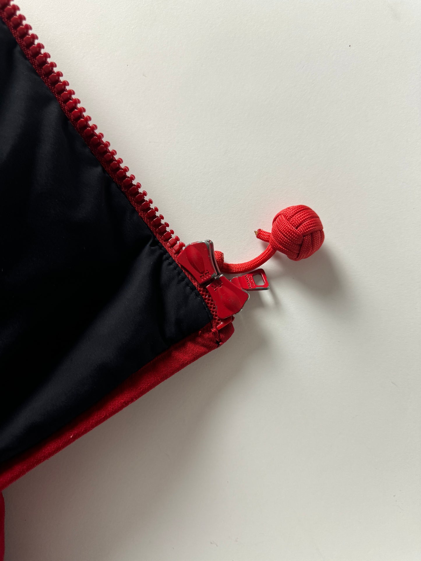 Prada Red Fireflash Cuff Motor Jacket SS 2011 - M