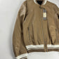 Dior Homme Camel Leather Bomber Varsity Jacket SS 2010 - L