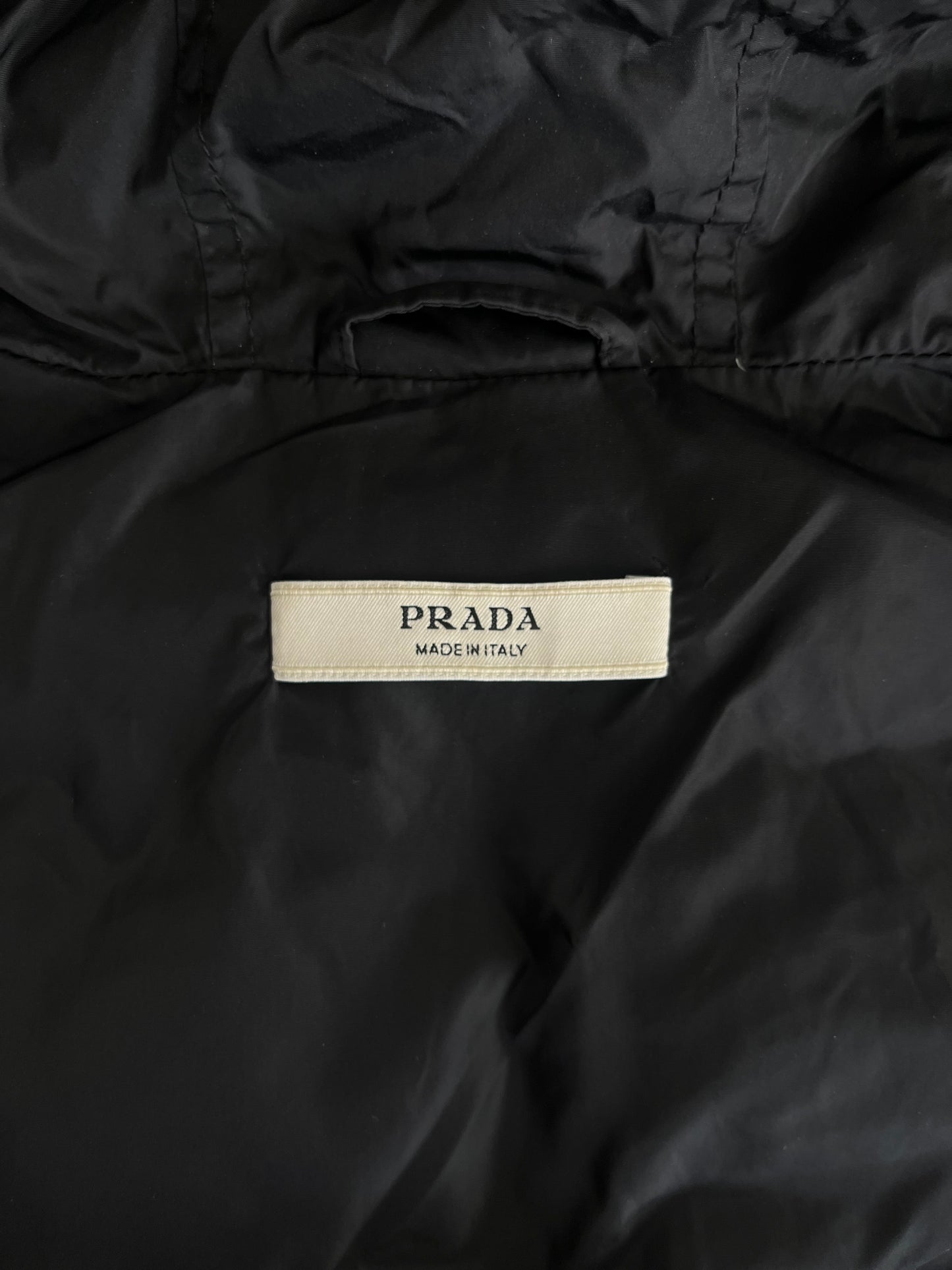 Prada Sand Nylon Puffer Jacket 2000s - M