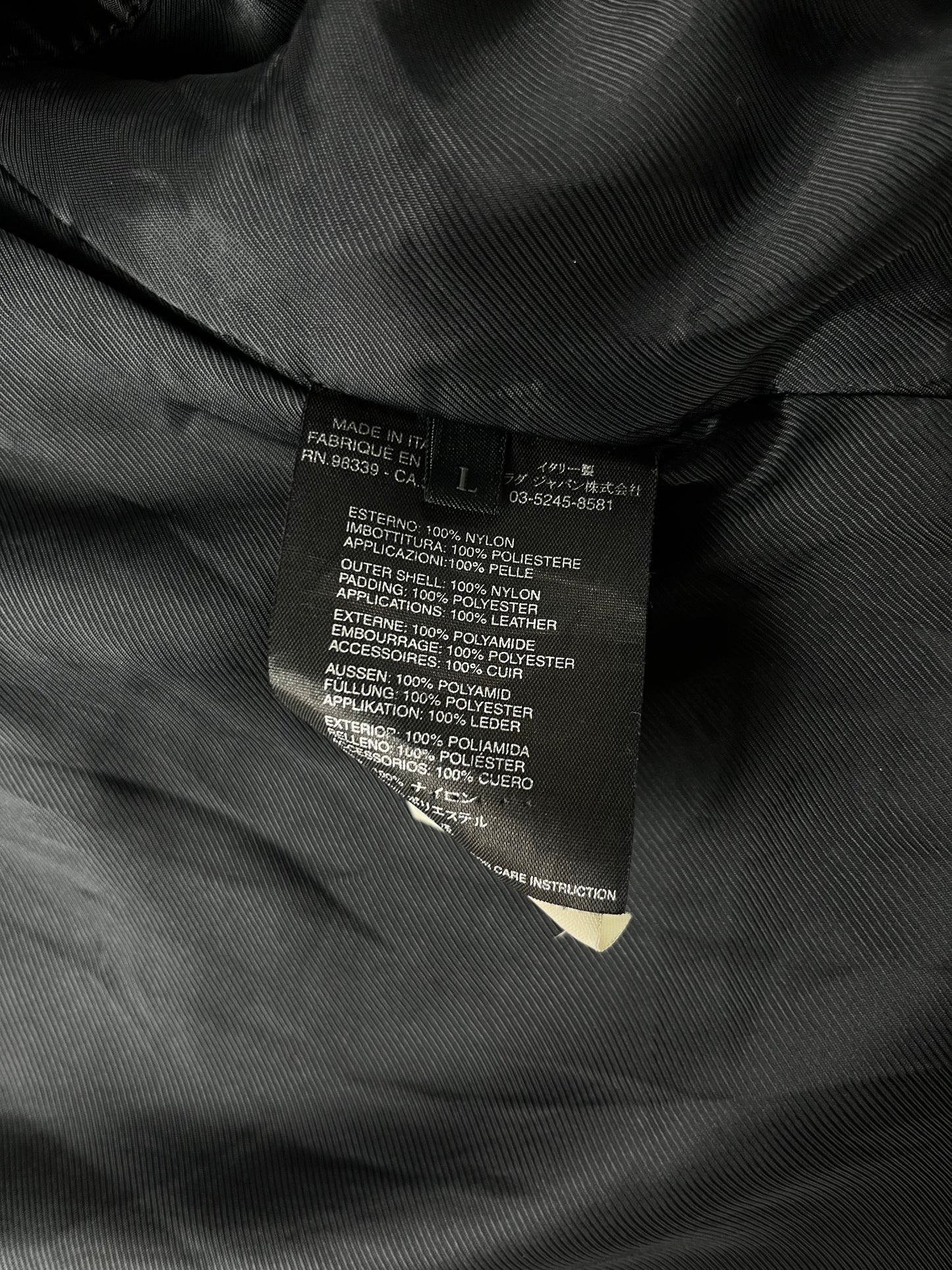 Prada Minimalist Double Zip Nylon Jacket 2000s - L