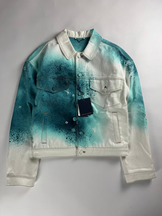 Louis Vuitton Sprayed Monogram Denim Trucker Jacket SS 2023 - M