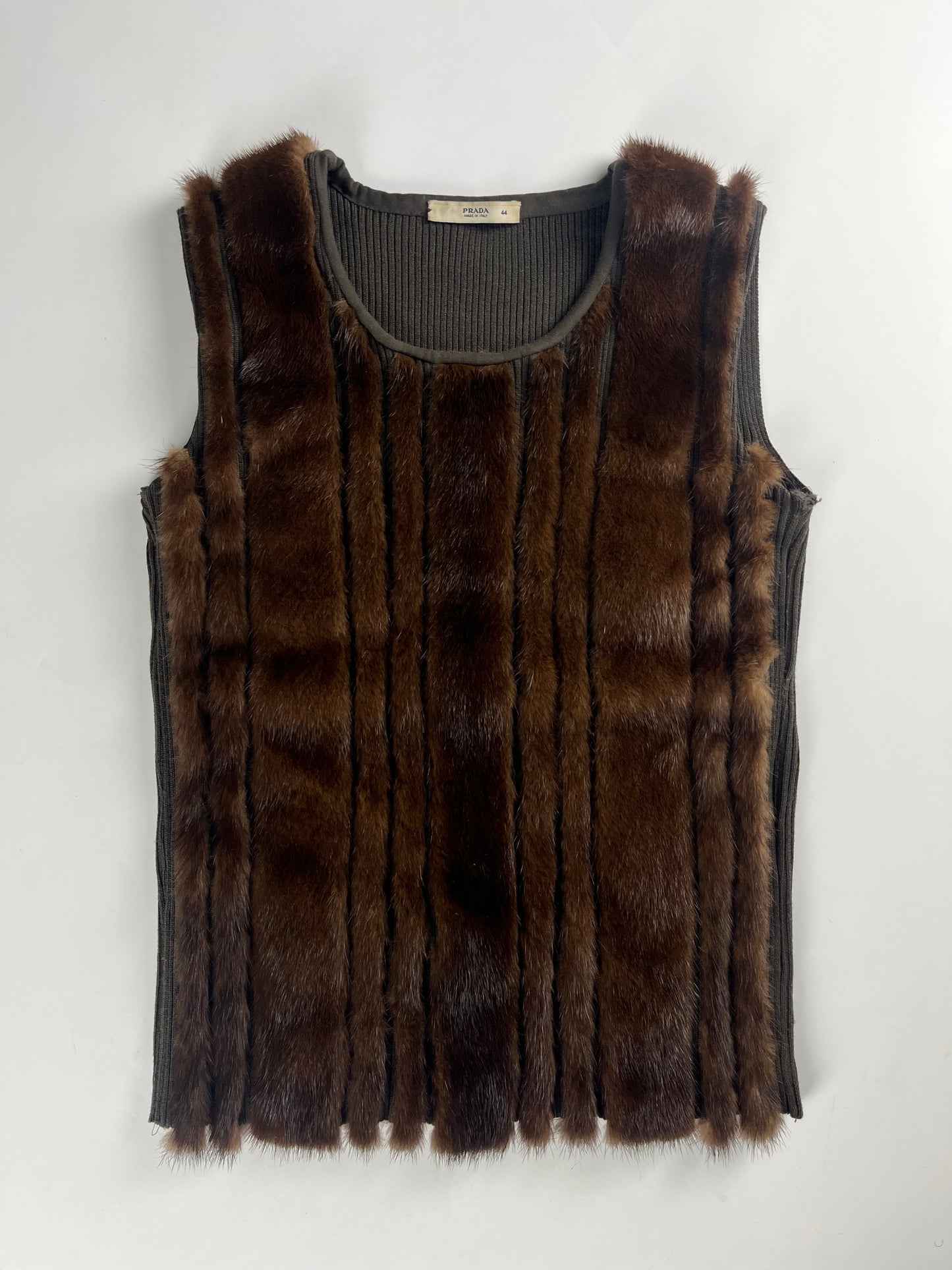 Prada Sample Fur Tank Top FW 2007 - S