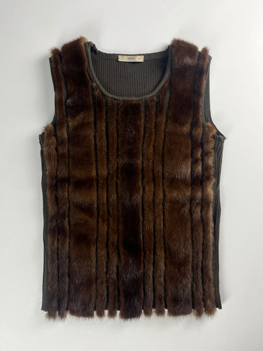 Prada Sample Fur Tank Top FW 2007 - S