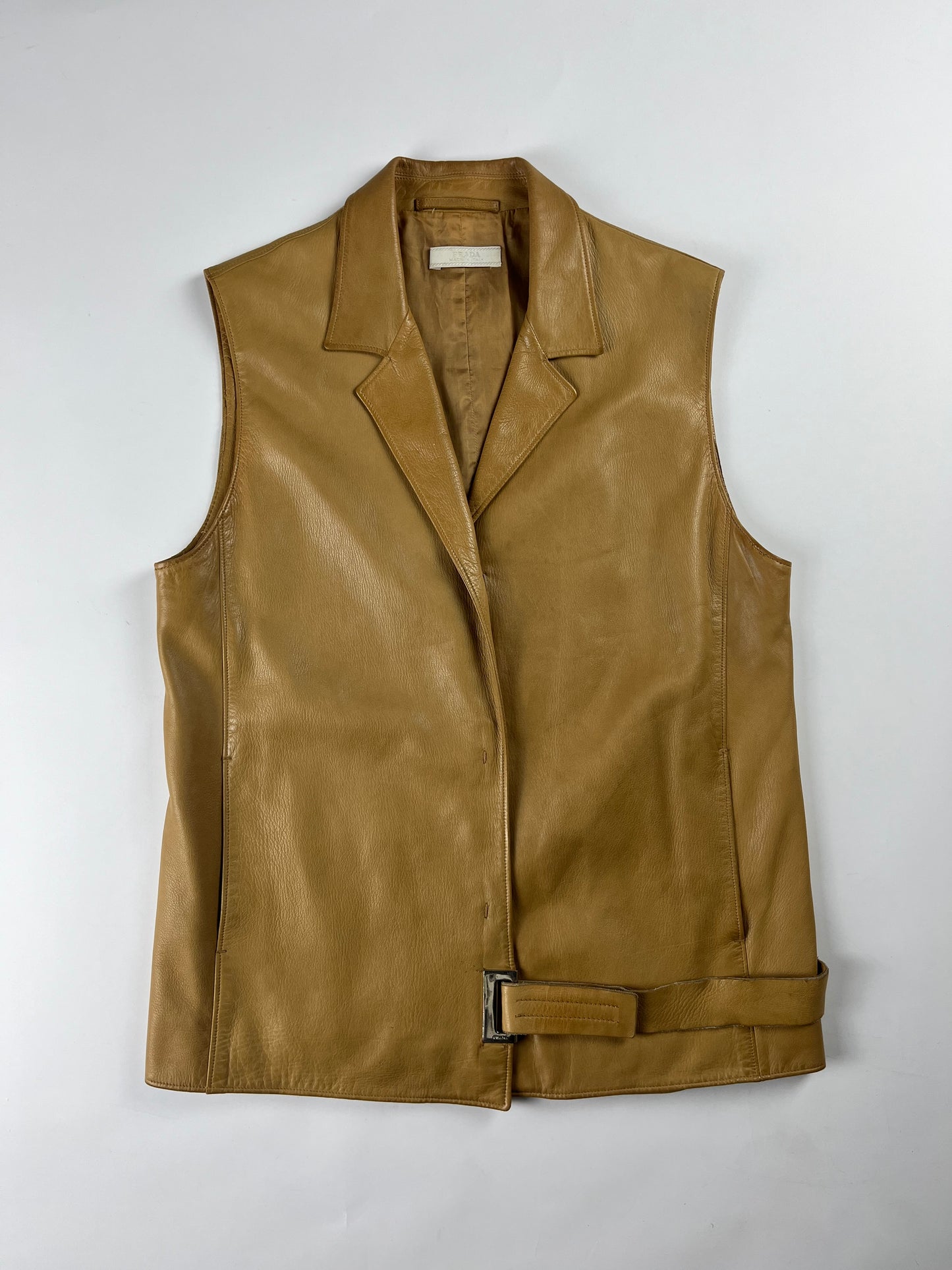 Prada Camel Leather Vest FW 1999 - M