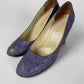 Prada Lila Ostrich Leather Curvy Mary Janes Heels SS 2000 - 39 IT/39,5 EU