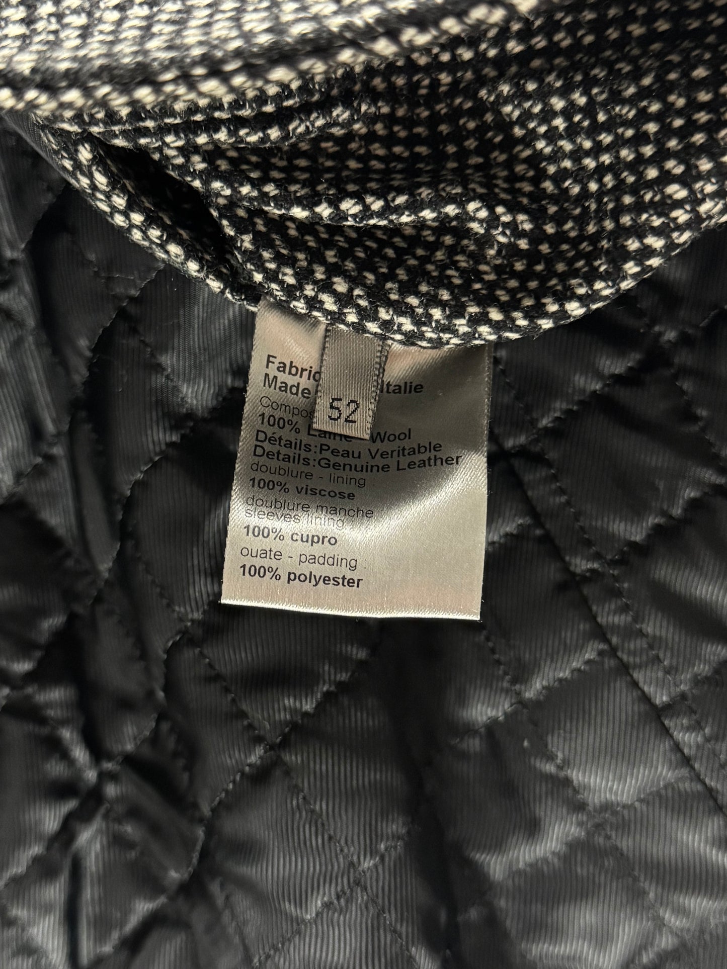 Dior Homme Wool Navigate Leather Belted Collar Bomber Jacket FW 2007 - L