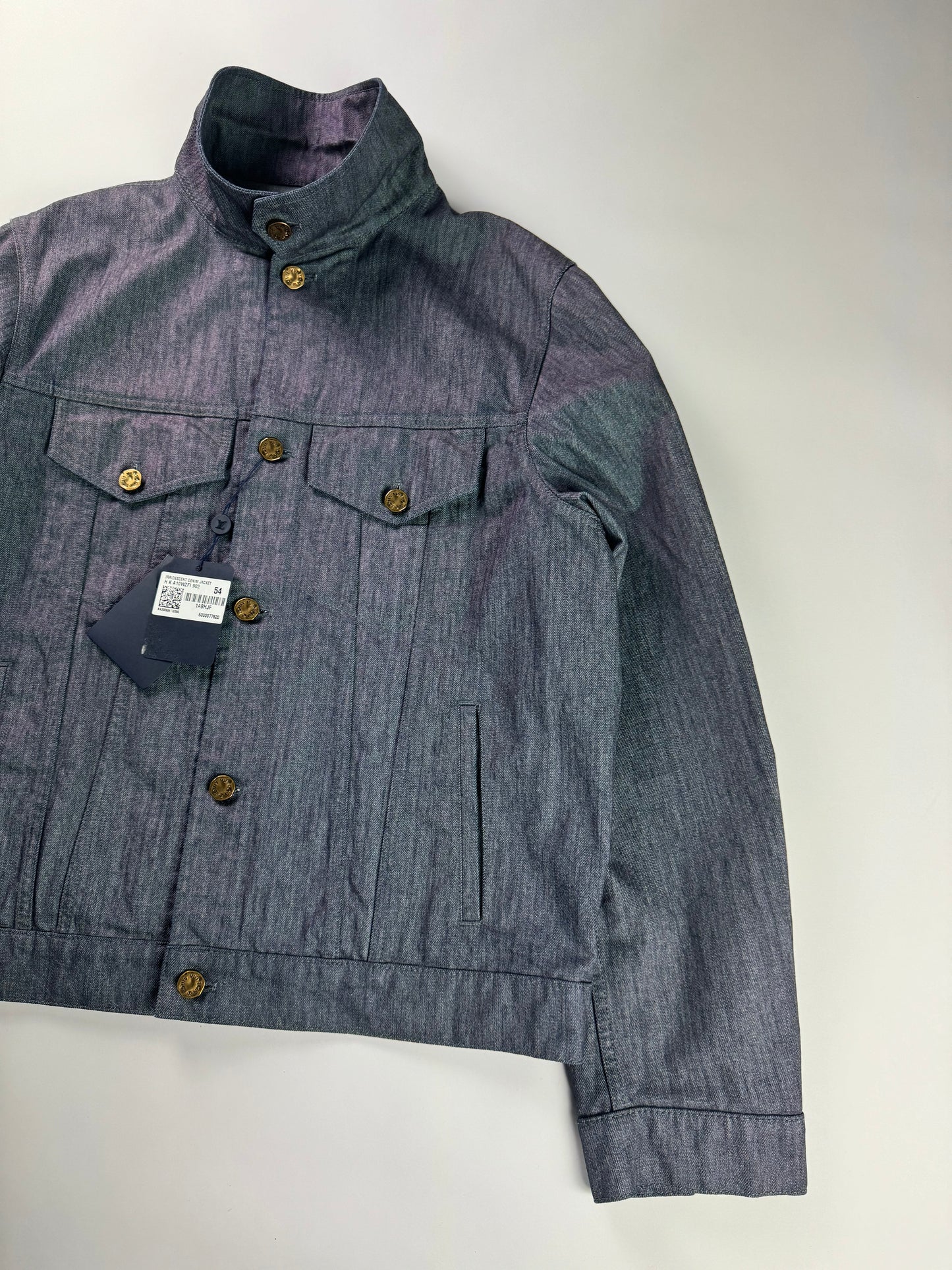 Louis Vuitton Virgil Abloh Indigo Raw Iridescent Denim Jacket FW 2021 - XL