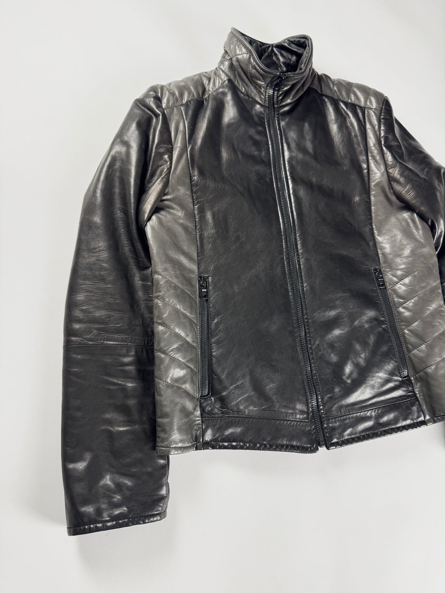 Prada Linea Rossa Astro Dark Leather Jacket FW 2008 - M