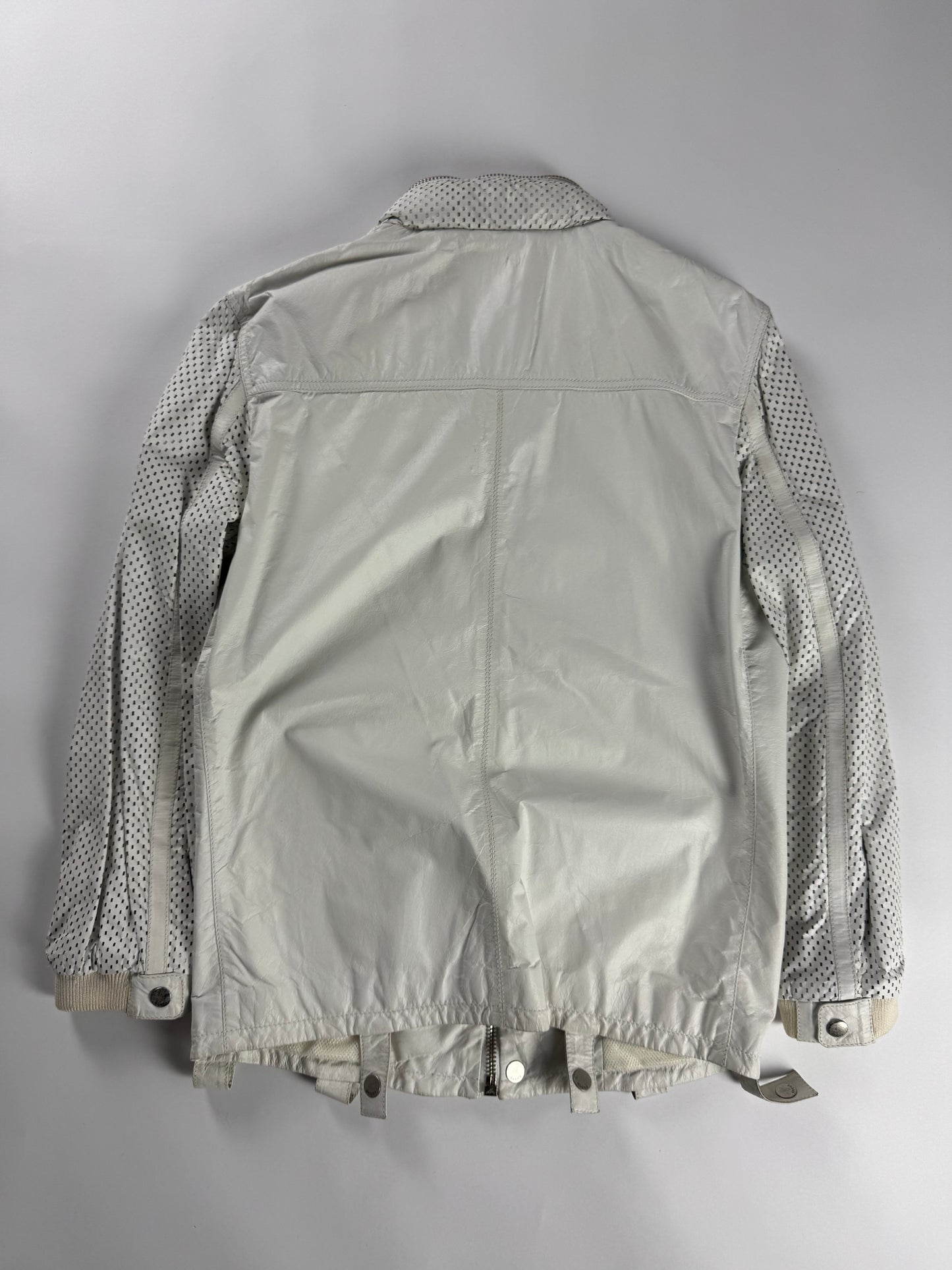 Gucci Sample 2 in 1 Cargo Mesh Leather Utility Bomber Jacket SS 2010 - S