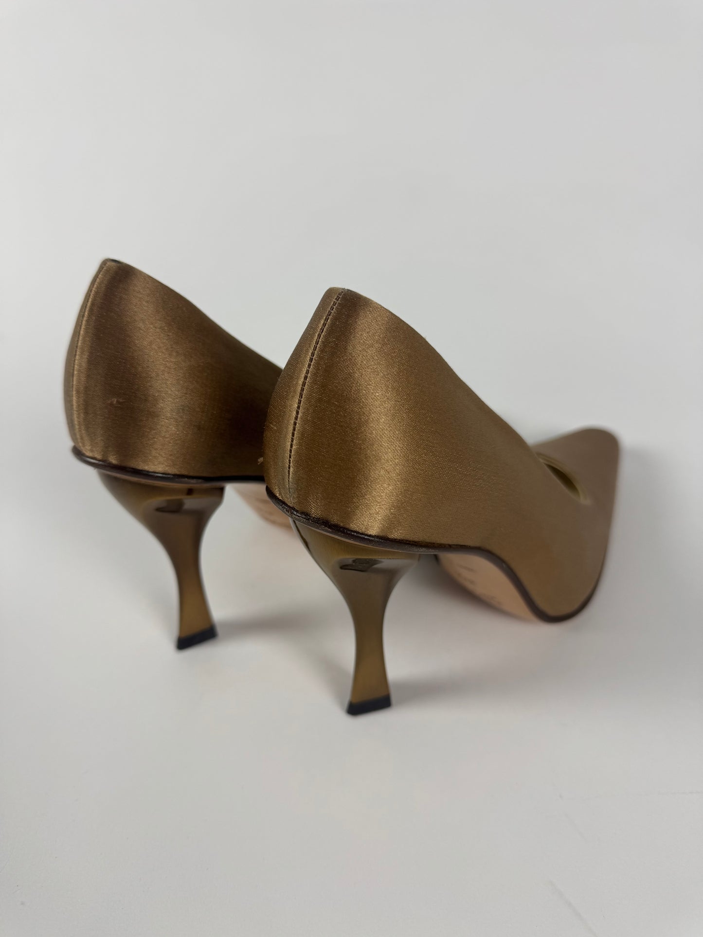 Prada Milano Patina Pump Golden Shaded Heels 1990s - 37,5 IT/38,5 EU