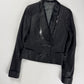 Bottega Veneta Sample Black Cropped Double Breasted Tuxedo Blazer FW 2012 - XS