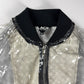 Comme des Garçons BLACK Clear PVC Transparent Polka Dot Lining Black Ribbed Trim Bomber Jacket 2020s - M