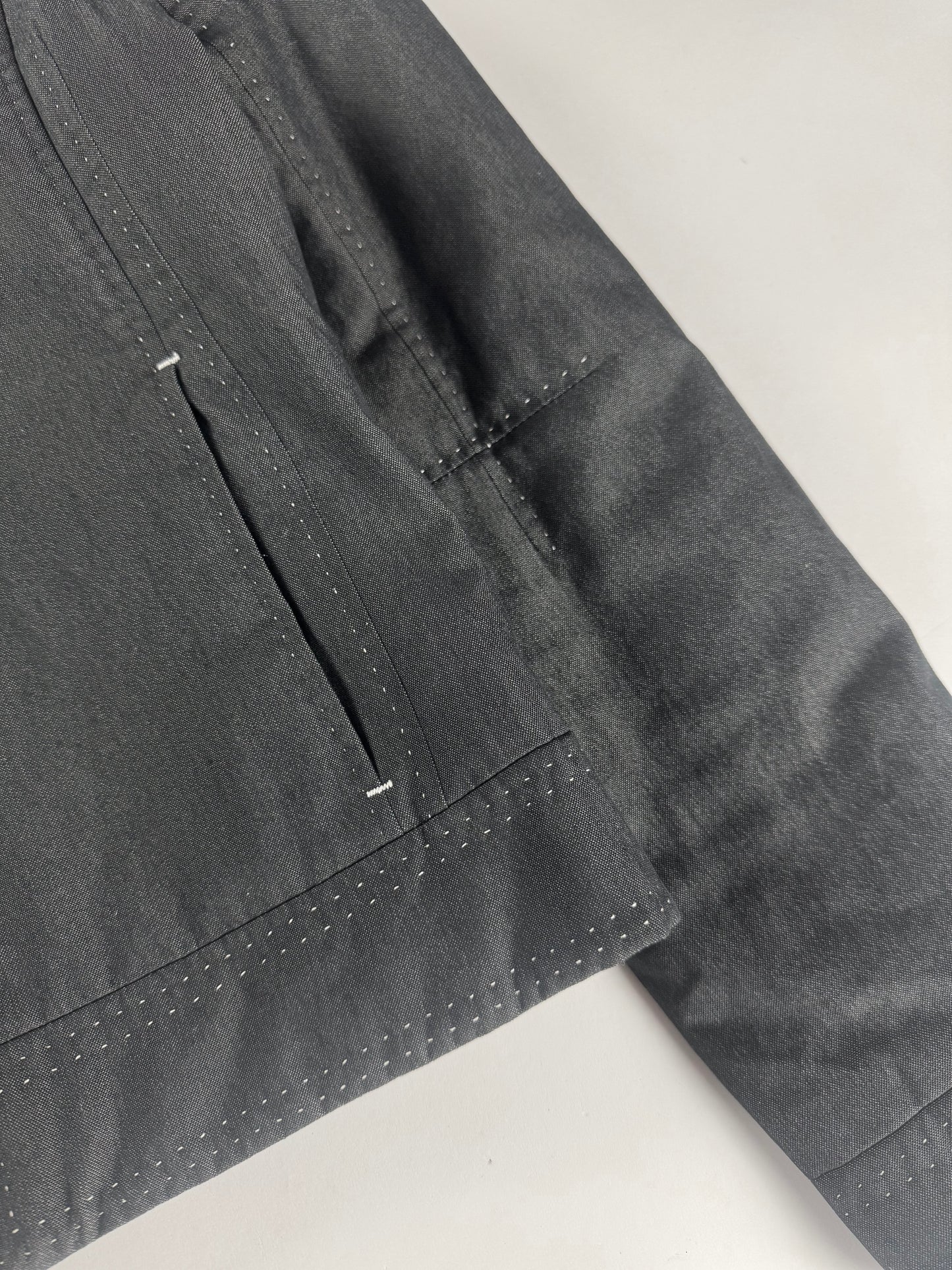 Louis Vuitton Dark Grey Cotton Stitch Details Rider Jacket 2000s - XS
