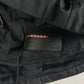 Prada Leather Shoulder Panels Deep V Neck Nylon Sweater FW 2009 - S