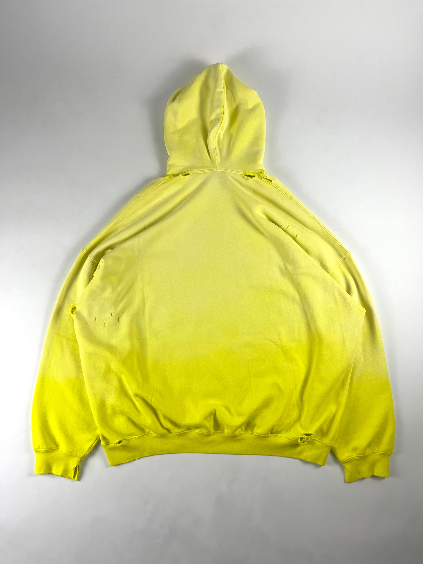 Balenciaga Faded Electric Yellow Oversized Hoodie FW 2021 - S