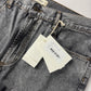 Y/Project Mini Cowboy Cuff Grey Denim Pants SS 2023 - 33 US