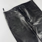 Prada Milano Dark Leather Flare Pants FW 2001 - M