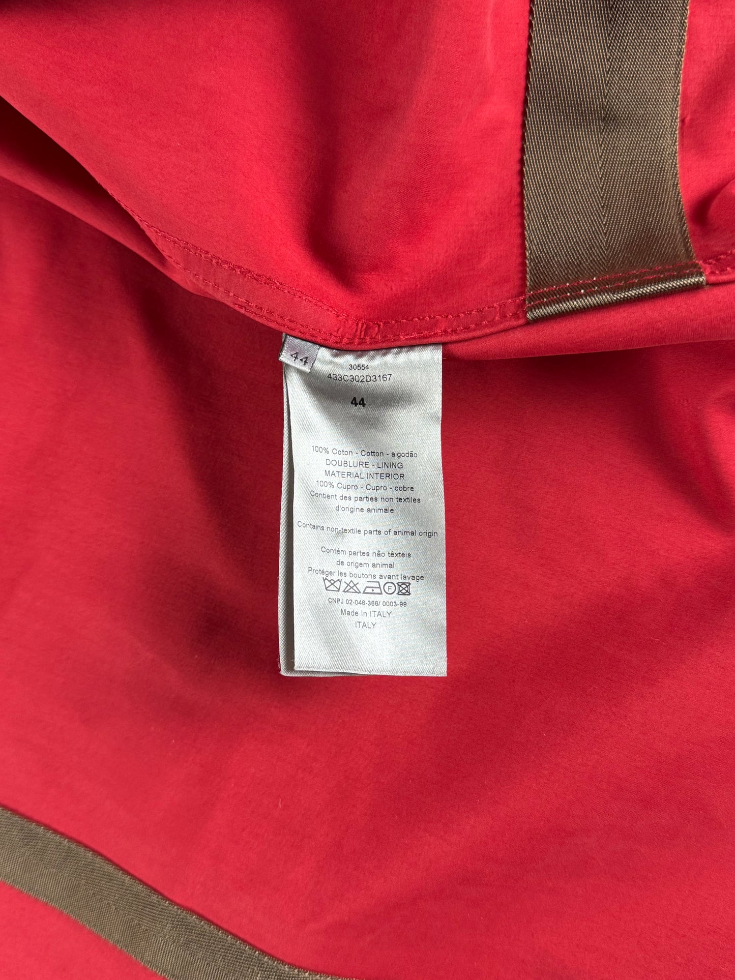 Dior Homme Kris Van Assche Red Military Duffle Coat Pre Fall 2014 - S