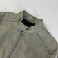 Prada Light Grey Modern Strapped Double Zip Nylon Moto Jacket SS 2000 - M