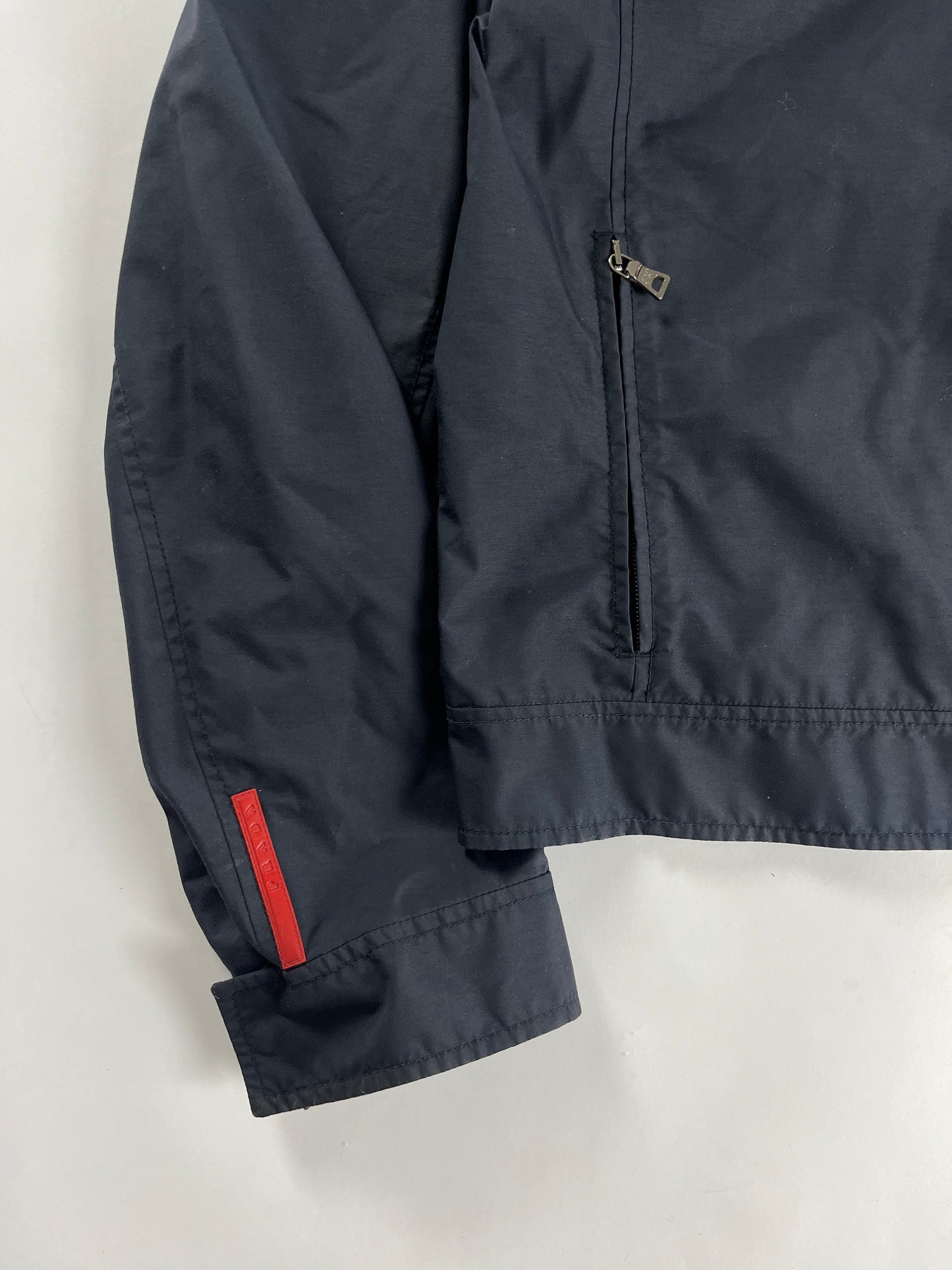 Prada Linea Rossa Marine Nylon Tech Moto Jacket FW 2006 - XL