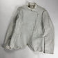 Emporio Armani White Perforated Leather Asymmetric Button Jacket 2010s - S