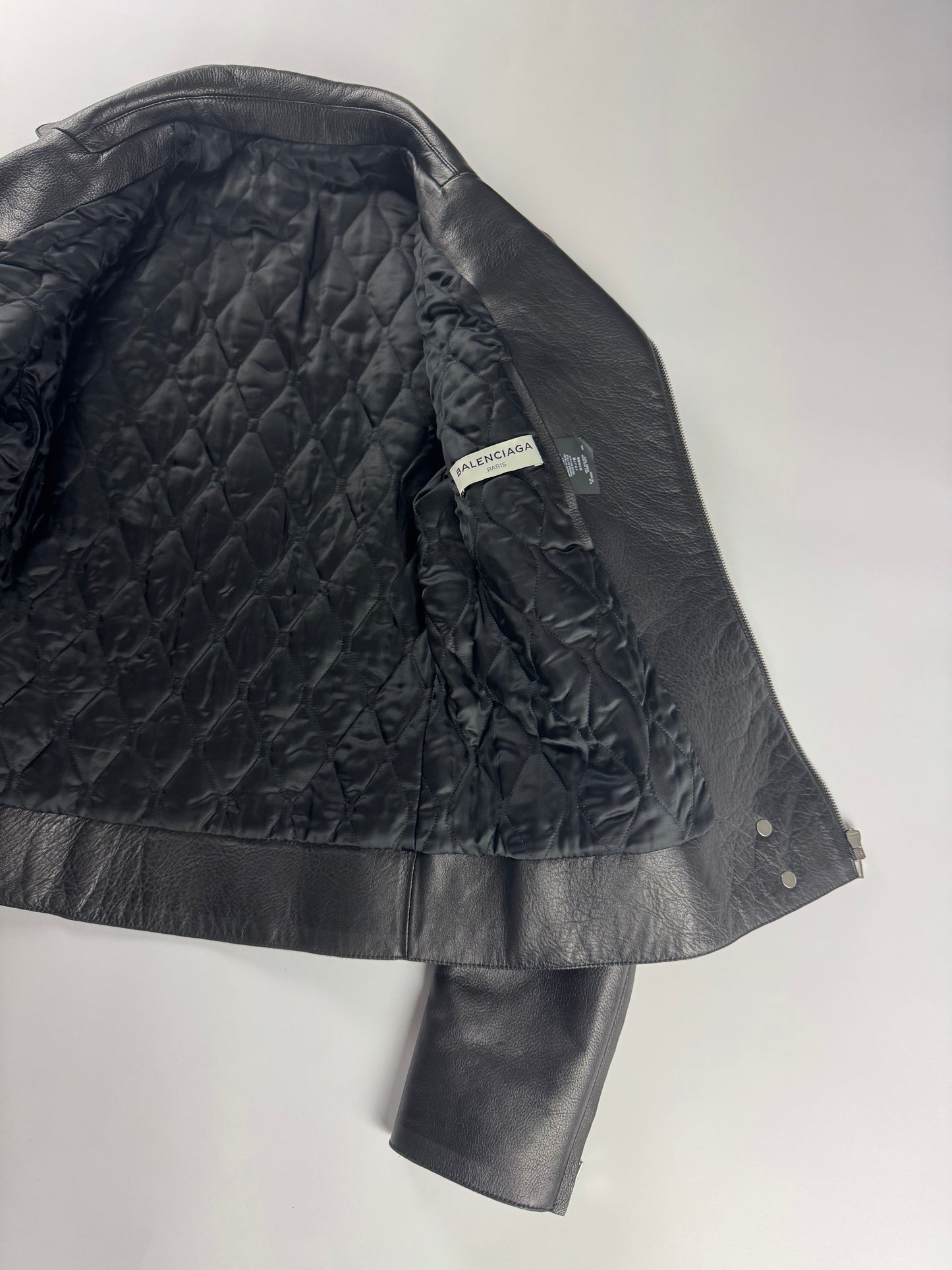 Balenciaga Alexander Wang Dark Buffalo Leather Perfecto Jacket FW 2015 - M