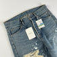 Balmain Sample Blue Painted Distressed Denim SS 2019 - 30 US