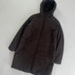 Prada Brown Nylon Double Zip Long Hooded Jacket 2000s - S