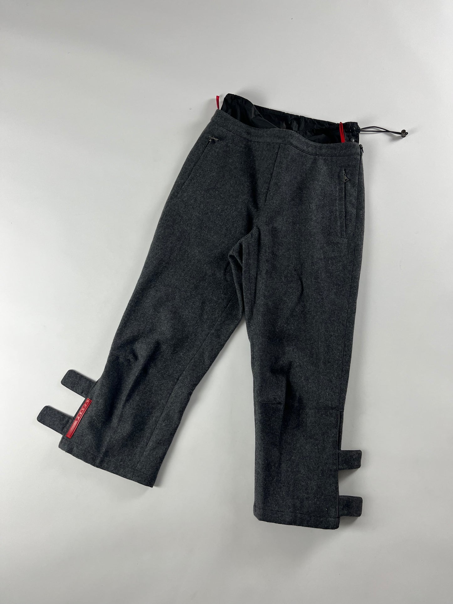 Prada Linea Rossa Grey Strapped 3/4 Pants Fall/Winter 1999 - S