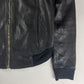 Rick Owens Black Shadow Leather Bomber Jacket 2010s - XL