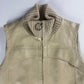 Louis Vuitton Cream Leather Ribbed Knit Collar Vest 2000s - XS