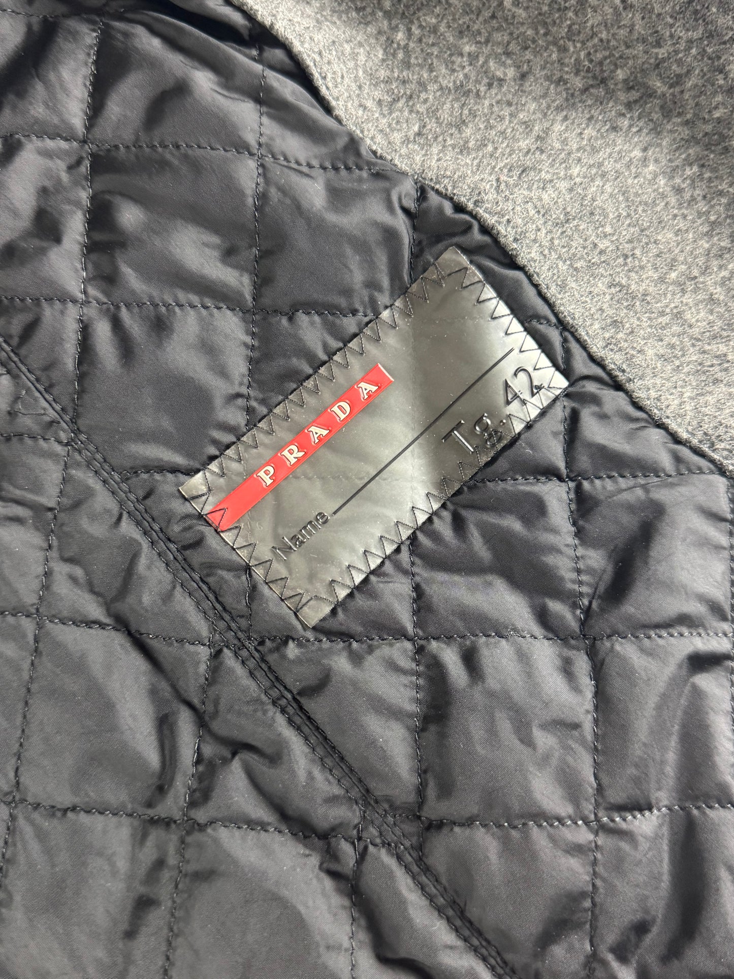 Prada Grey Wool Double Breasted Peacoat FW 2006 - S