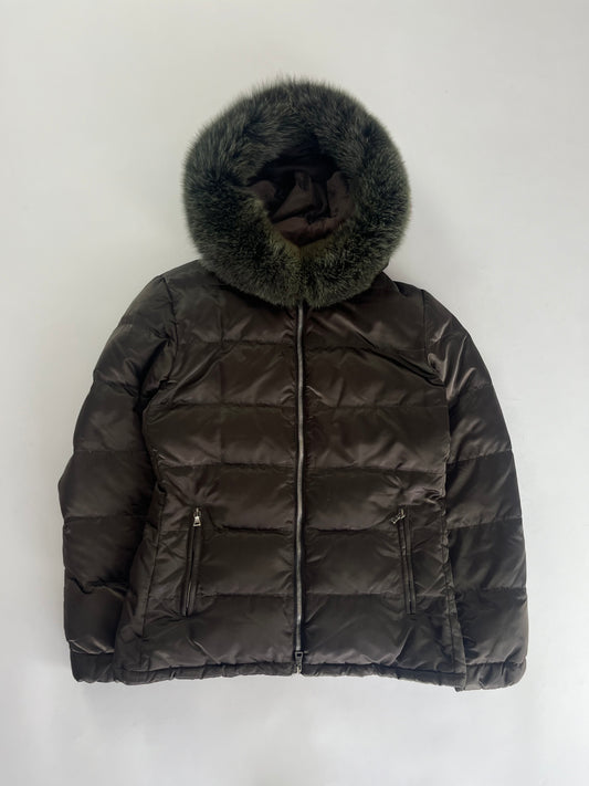 Prada Fox Fur Hooded Puffer Jacket FW 2009 - S