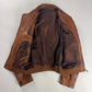 Gucci Tom Ford Camel Brown Monogram Leather Bomber Jacket 2000s - XL