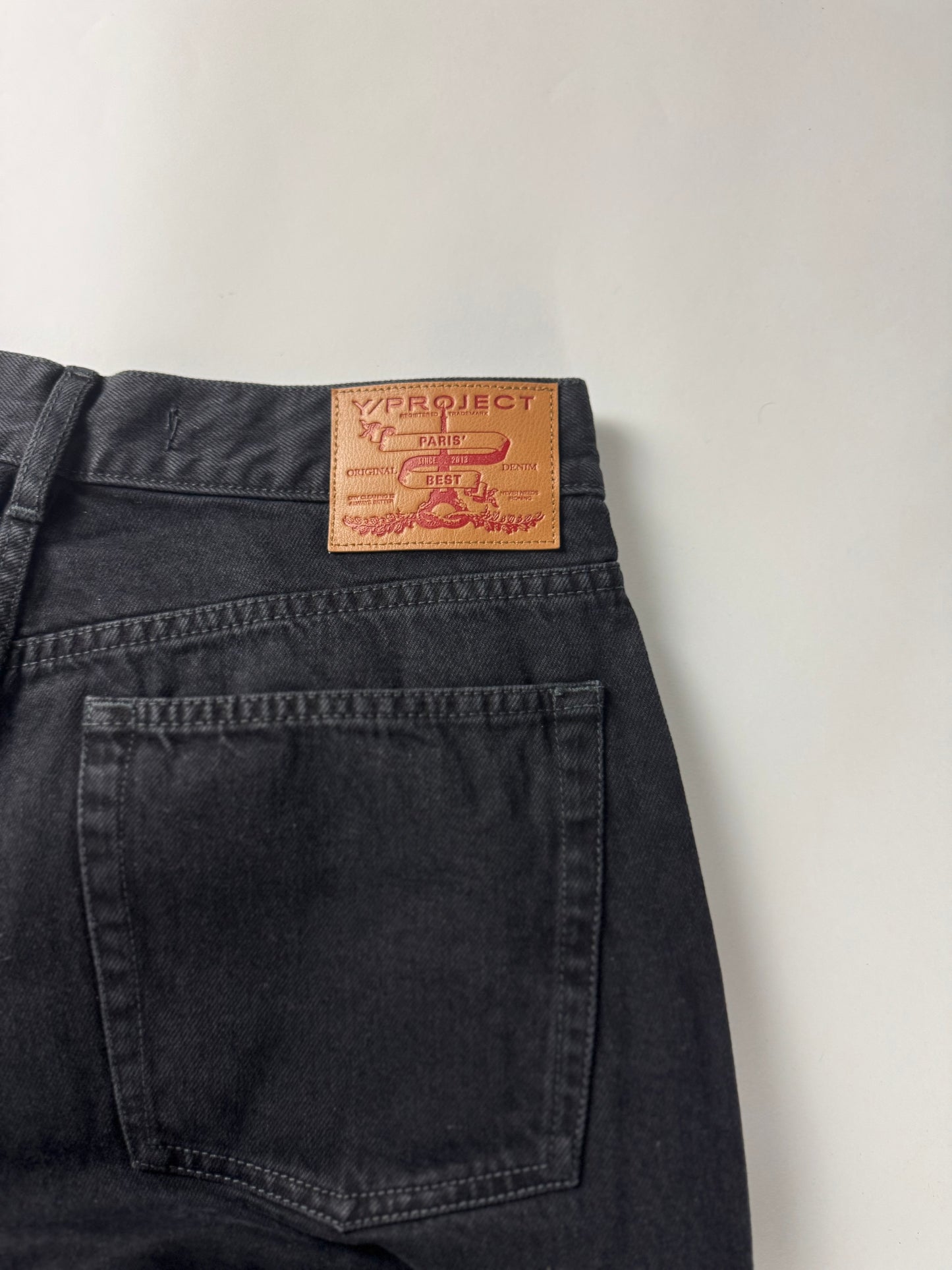 Y/Project Maxi Cowboy Cuff Dark Denim Pants SS 2023 - 32 US