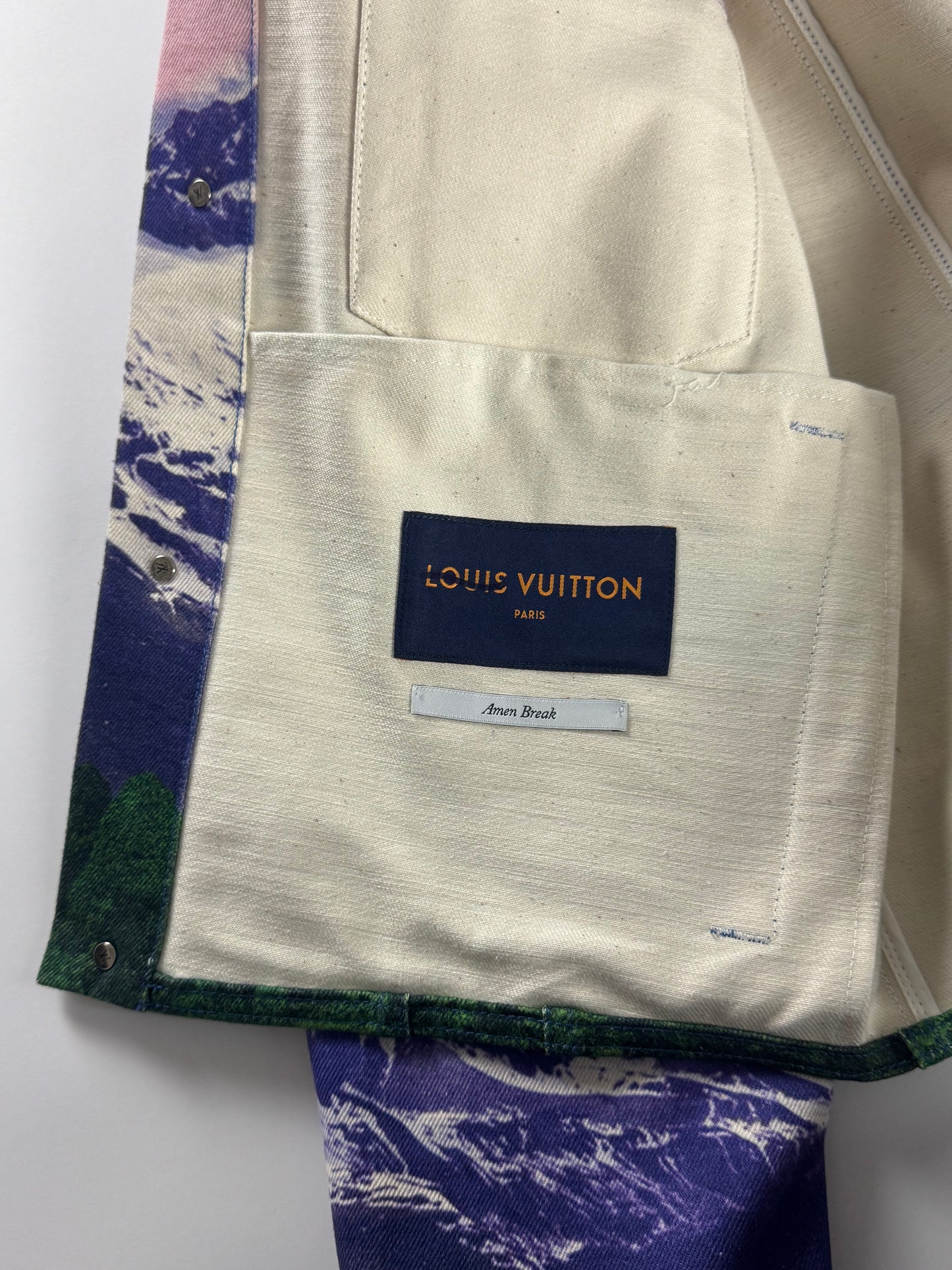 Louis Vuitton Virgil Abloh Landscape Denim Trucker Jacket SS 2022 - L