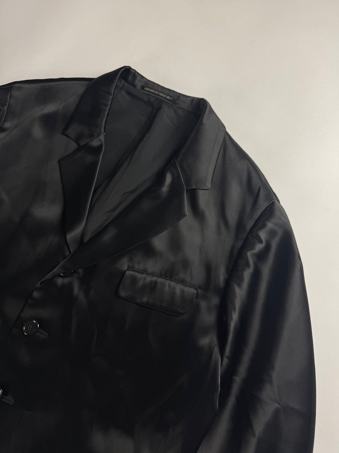 Yohji Yamamoto Pour Homme and Lustrous Night Drapey Satin Effect Blazer FW 1997 - M