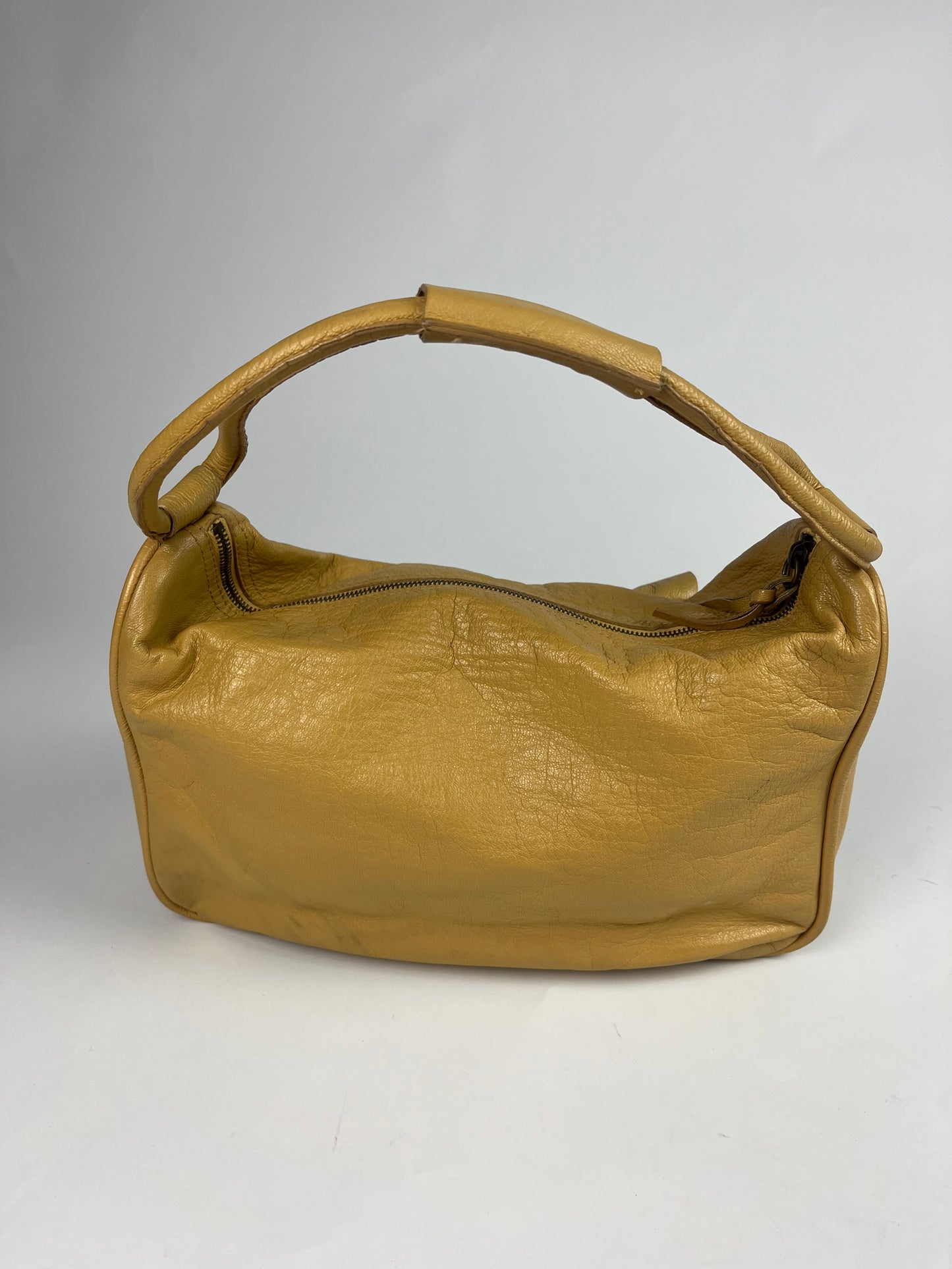 Miu Miu Camel Leather Shoulder Bag 2000s - OS