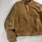 Prada Sample Tan Brown Suede Leather Zipper Moto Jacket FW 1996 - M