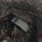 Prada Dark Fur Trimmed Double Breasted Sheepskin Leather Coat 2000s - S