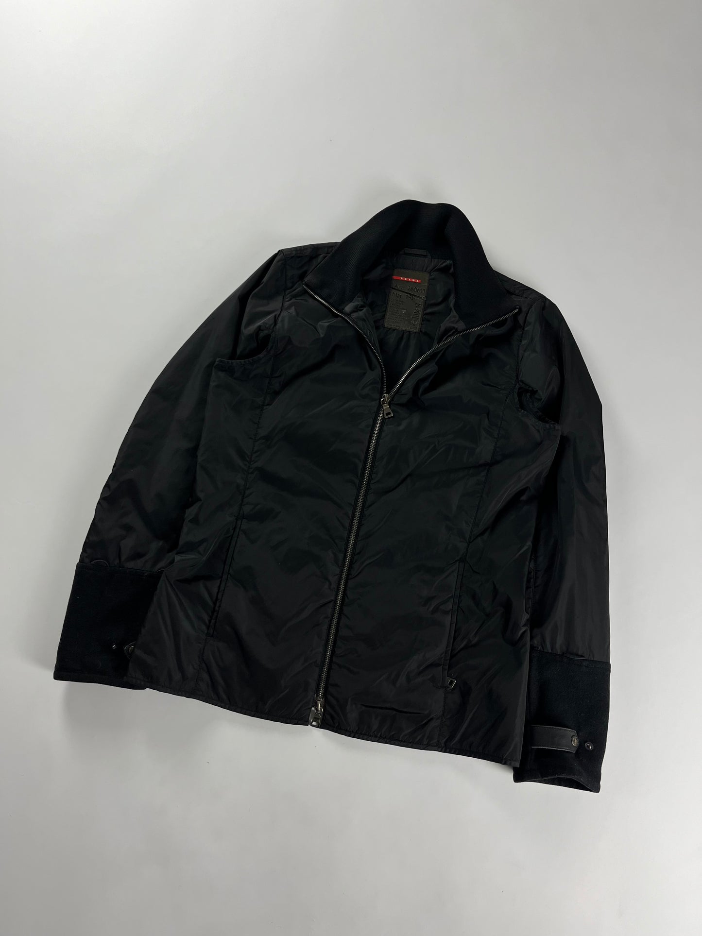 Prada Zip Front Nylon Cuff Jacket 2000s - XS