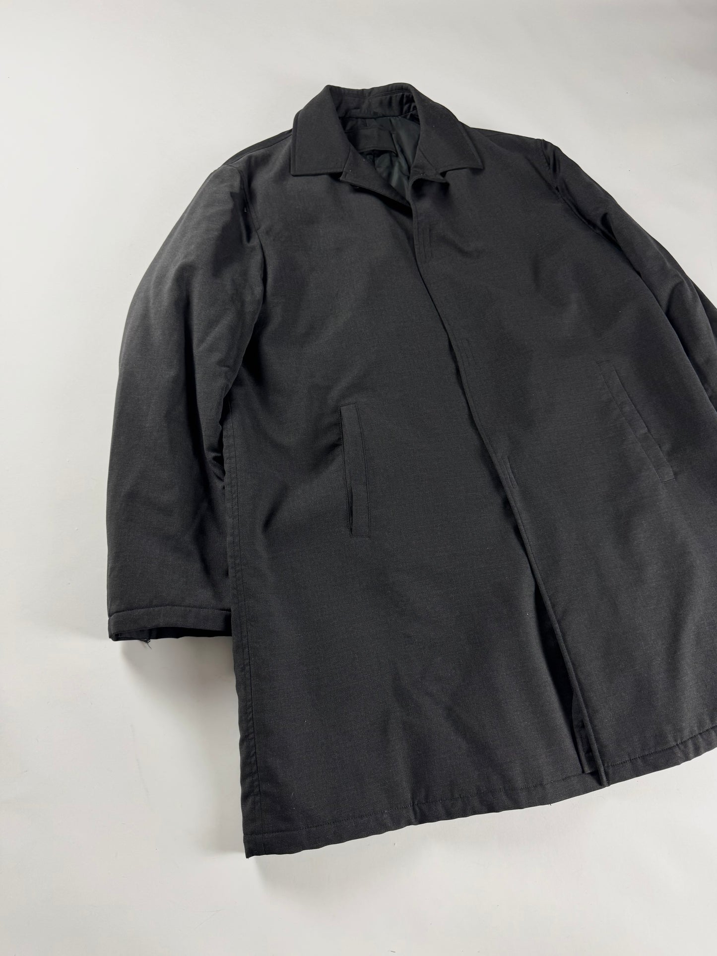 Prada Dark Grey Minimalist Strapped Coat FW 1998 - M