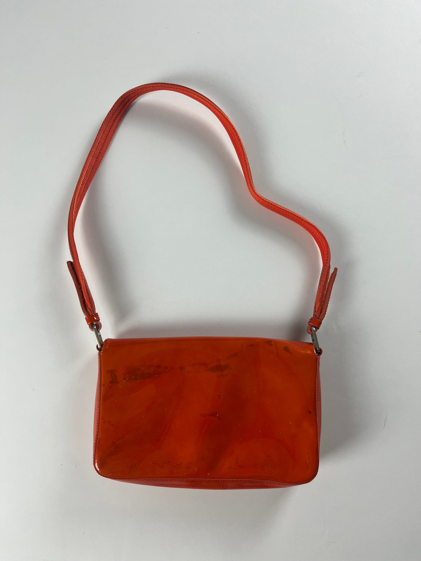 Prada Patent Orange Shoulder Bag FW 1999 - OS