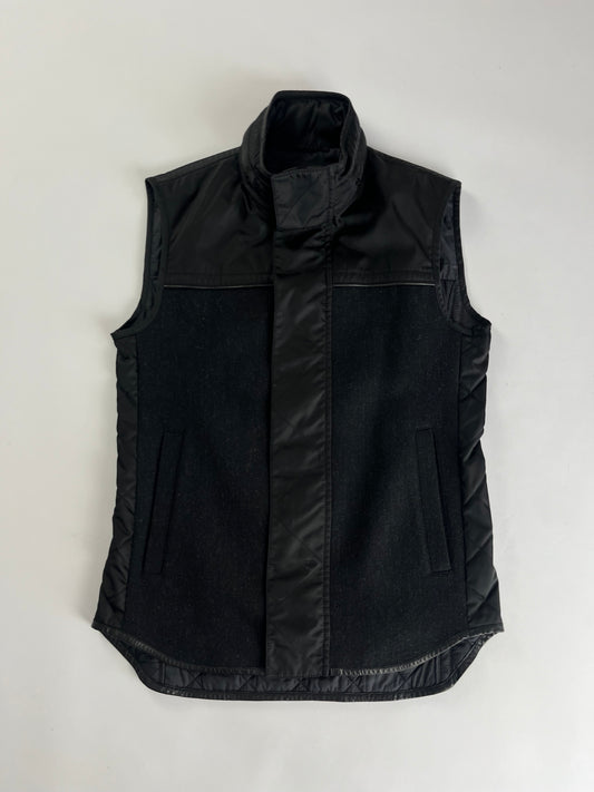 Prada Hidden Nylon Hoodie Hybrid Vest - M