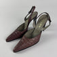 Prada Crocodile Leather Effect Pumps Heels 2000s - 38 IT/39 EU