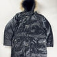 Louis Vuitton Dark Blue Goose Down Belted Parka Fur Hood Coat FW 2012 - XL