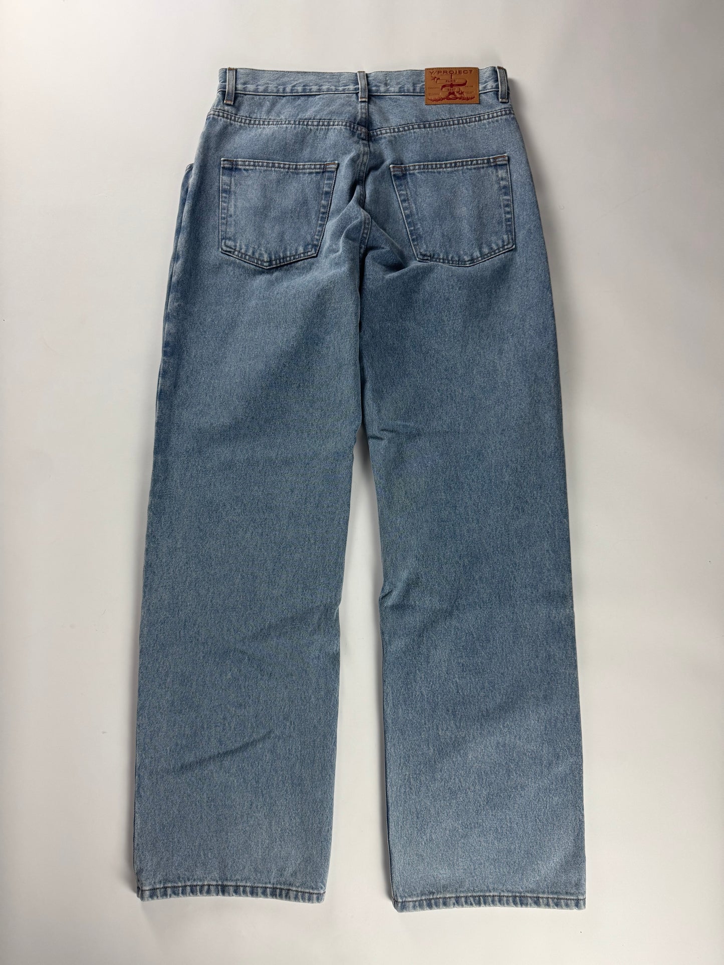 Y/Project Evergreen Cut Out Detail Blue Denim Jeans FW 2023 - 34 US